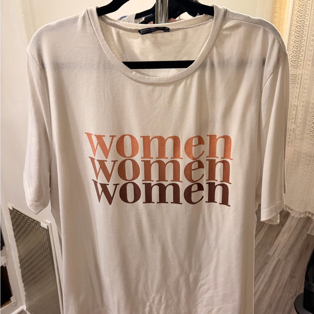 Women's Feminist White Graphic Tee
